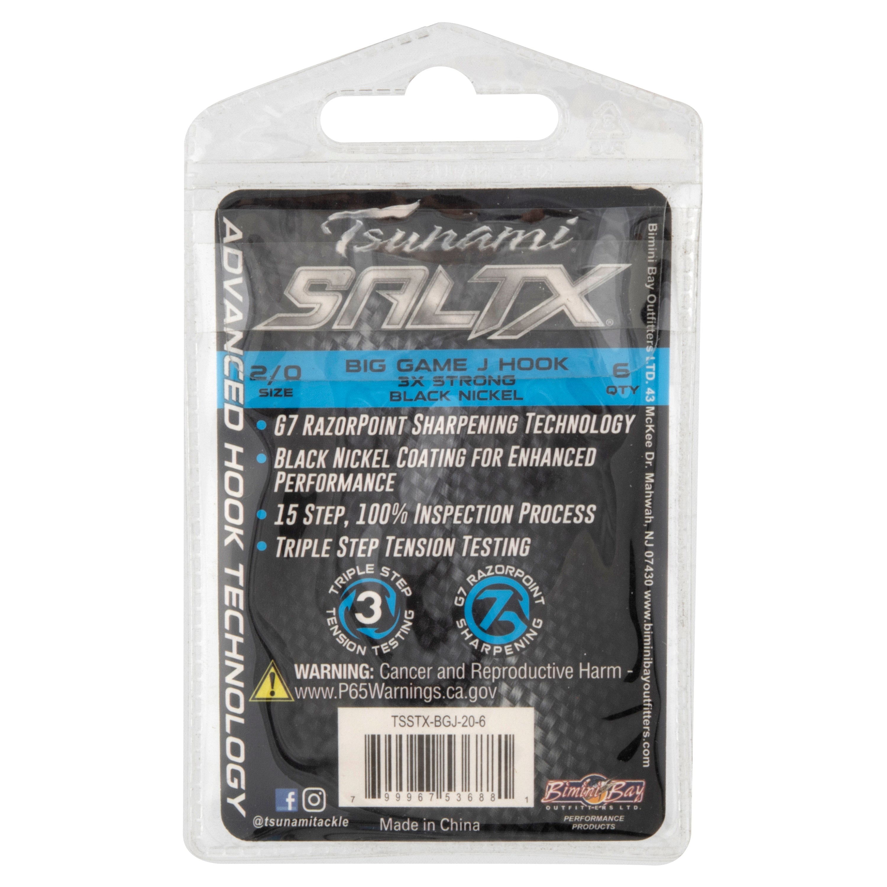 Tsunami SaltX 3X Big Game J Hook Guide Pack – Tsunami Fishing Tackle