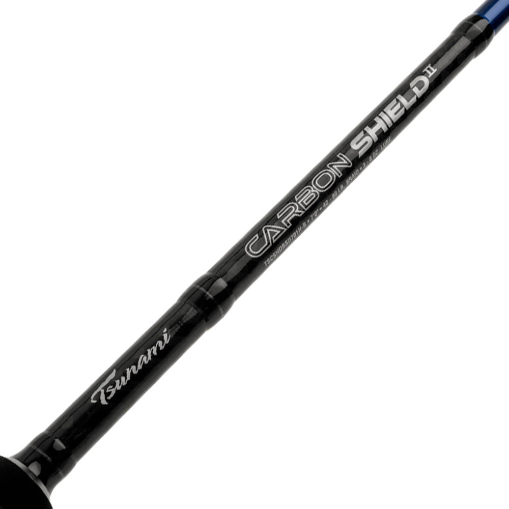 Tsunami カーボンシールド II スピニングロッド - TSCSHDII761MH-B Tsunami Carbon Shield II Slow Pitch Conventional Rod \u2013 Tsunami