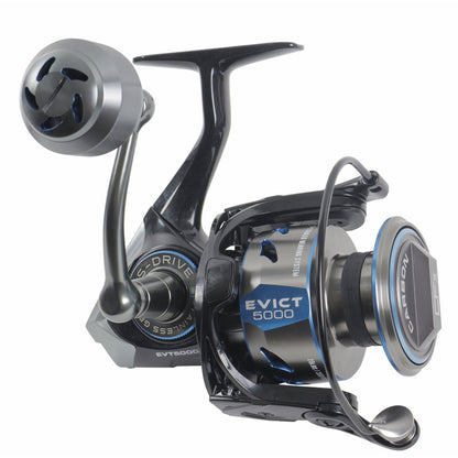 tsunami 5000 spinning reel Evict Sporting Goods all wrapped in a CNC machined A6061 aluminum body Tsunami Evict II Spinning Reel