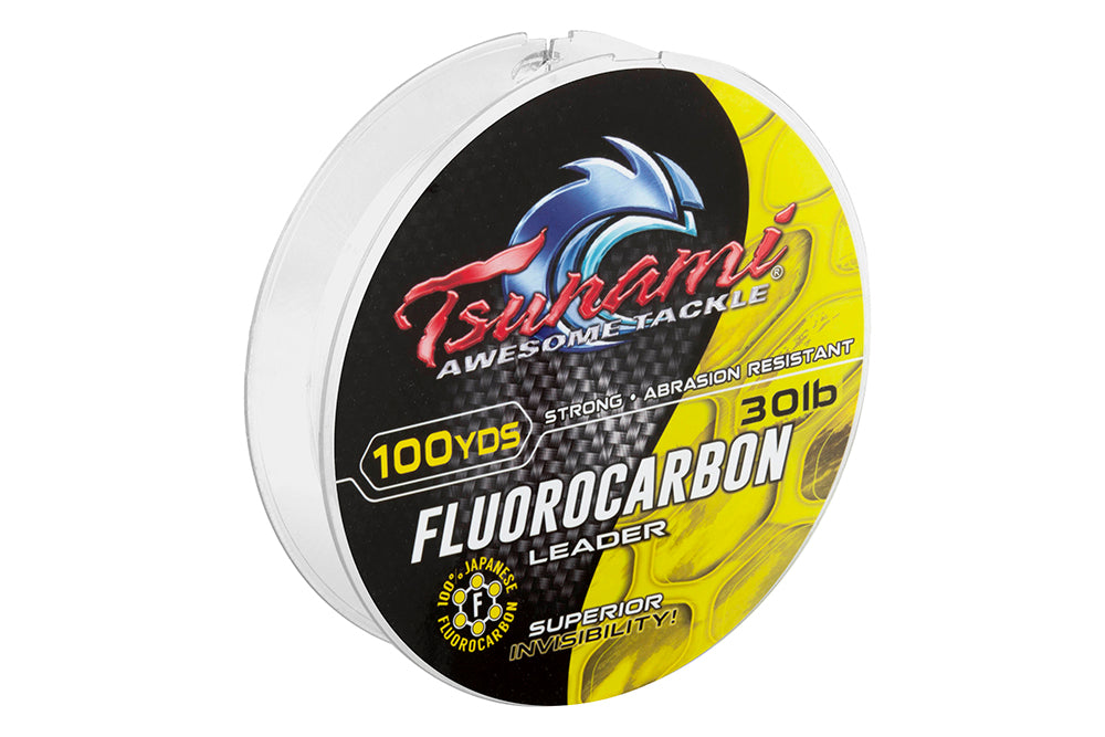 Tsunami Pro Grade 40 lb Clear 100% Fluorocarbon Fishing Leader 25